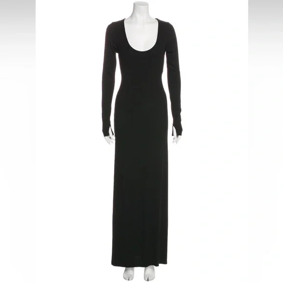 Hatch Black Scoop-neck Long Sleeve Dress - Picture 1 of 3